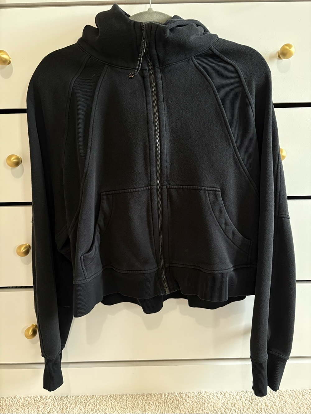 Lululemon black scuba hooded full zip